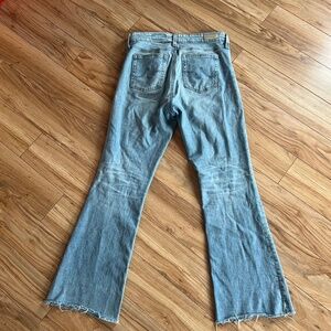 Ag Adriano Goldschmied Light Blue Cropped Jeans